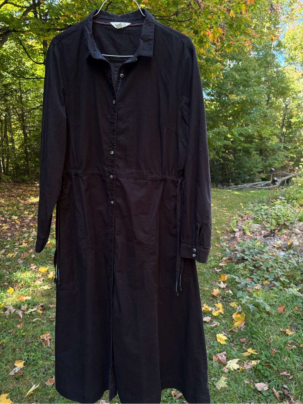 White Stuff Classic Black Button-Front Maxi Dress